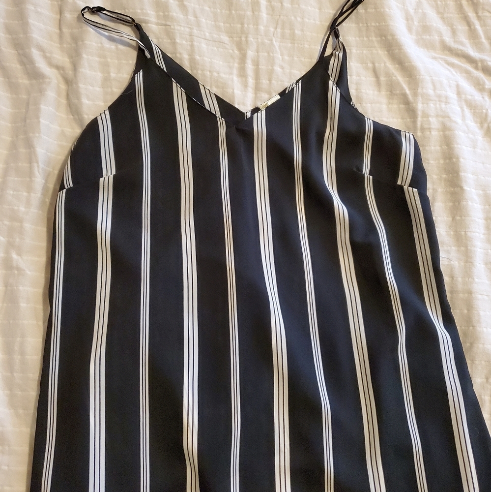 Tuxedo stripe tank